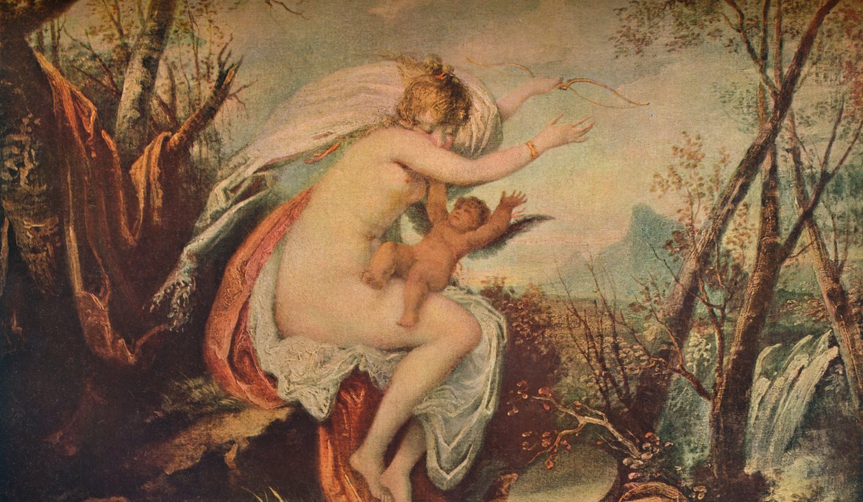 Venus en Cupido, 1914 door Henry Tresham