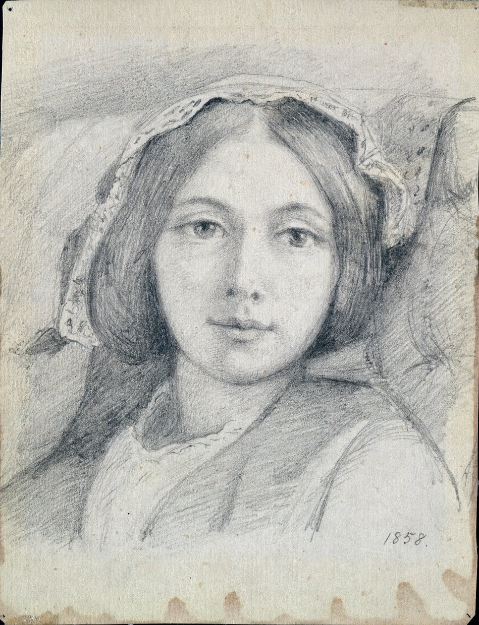 Mary Ellen Meredith, 1858 door Henry Wallis