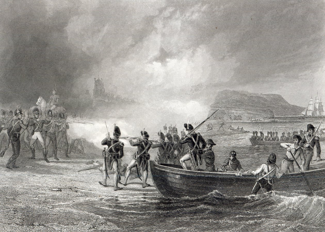 Poging van de Franse vloot om te landen bij Bantry Bay, Cork in 1796 door Henry Warren