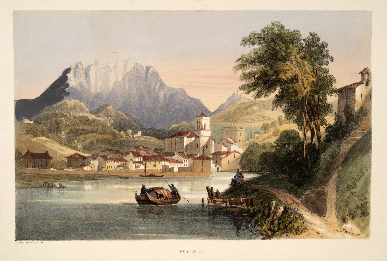 Renteria, uit Schetsen van landschappen in de Baskische provincies van Spanje, met een selectie van nationale muziek, uitgegeven 1838 door Henry Wilkinson
