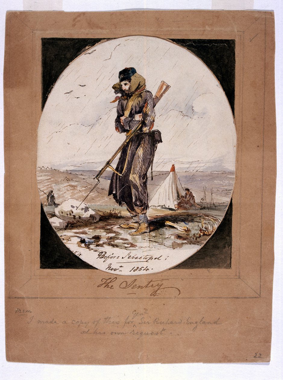 De Wacht, voor Sebastopol, 1854 door Henry Wilkinson