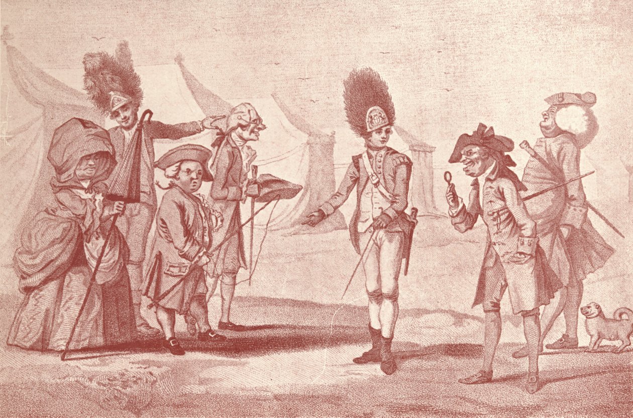 Een bezoek aan het kamp door Henry William Bunbury