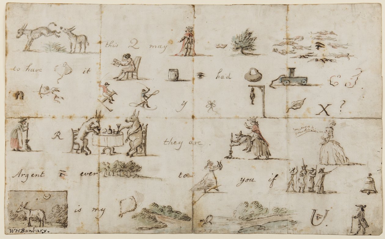 Pictogram brief door Henry William Bunbury