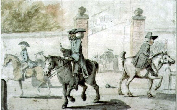 Scène bij de Ingangspoort van een Oxford College door Henry William Bunbury