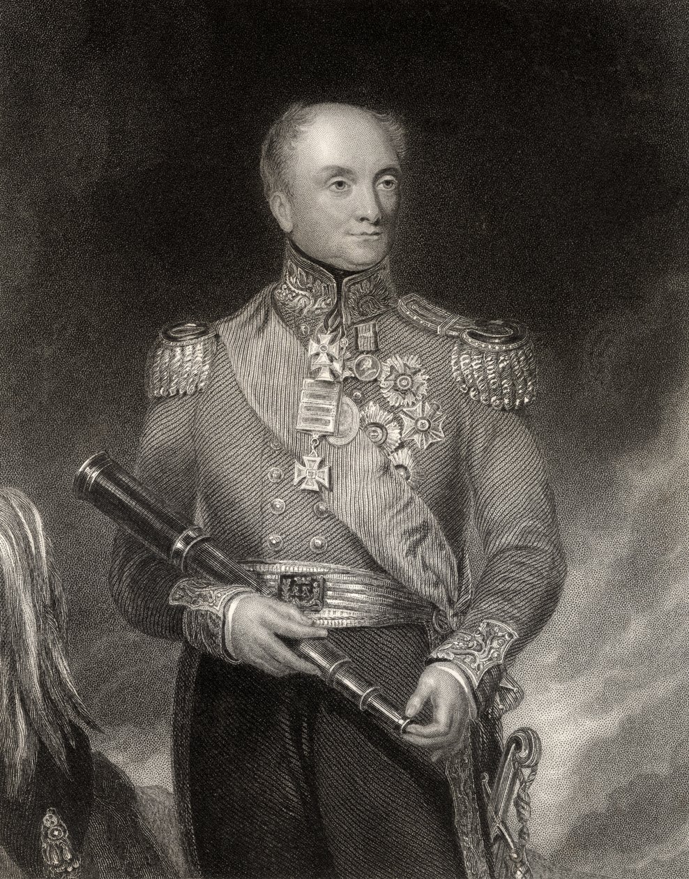 Sir Rowland Hill, gegraveerd door W.H. Mote, uit 
