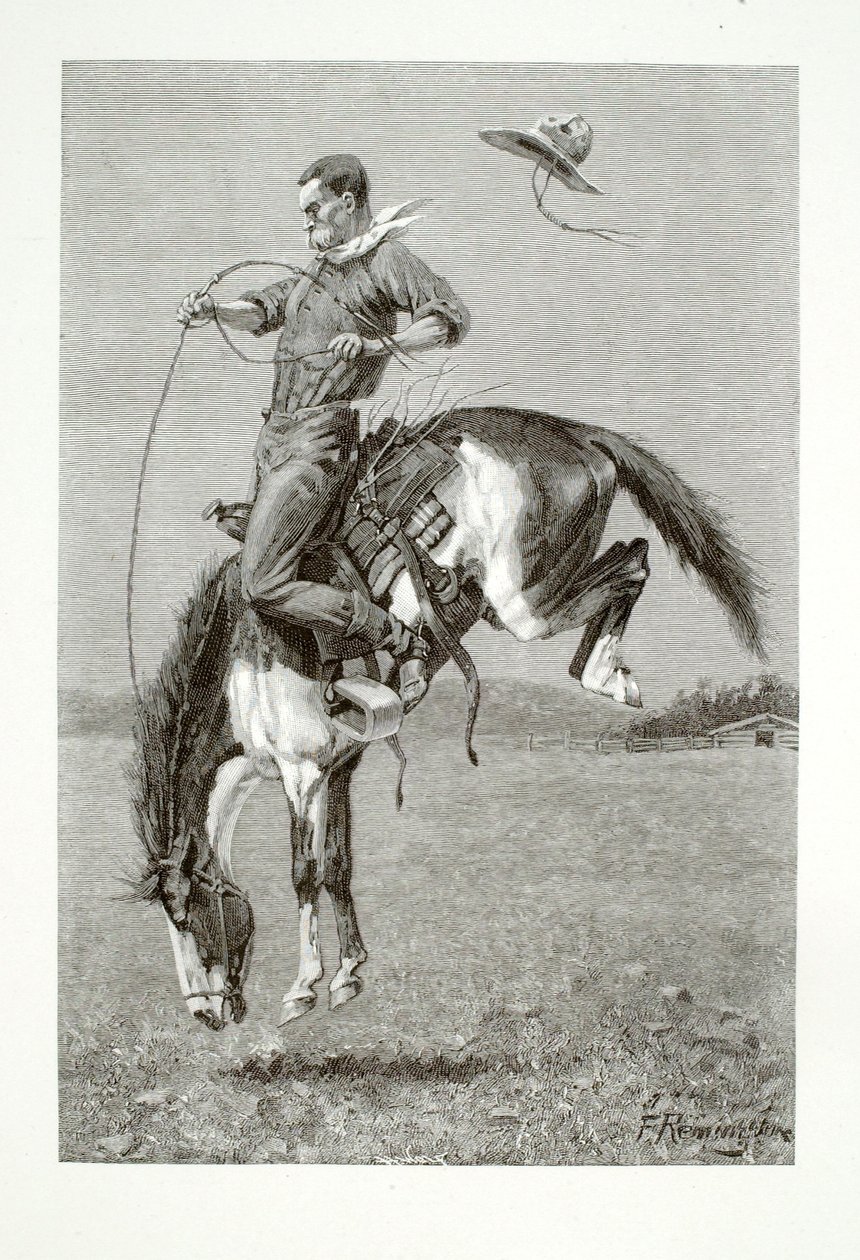 Een rijdende bronco door Henry Wolf