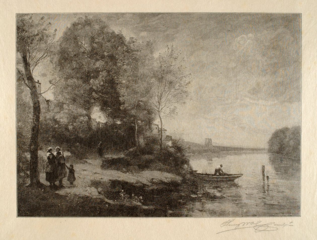 La Rivière a la Tour Lointaine door Henry Wolf