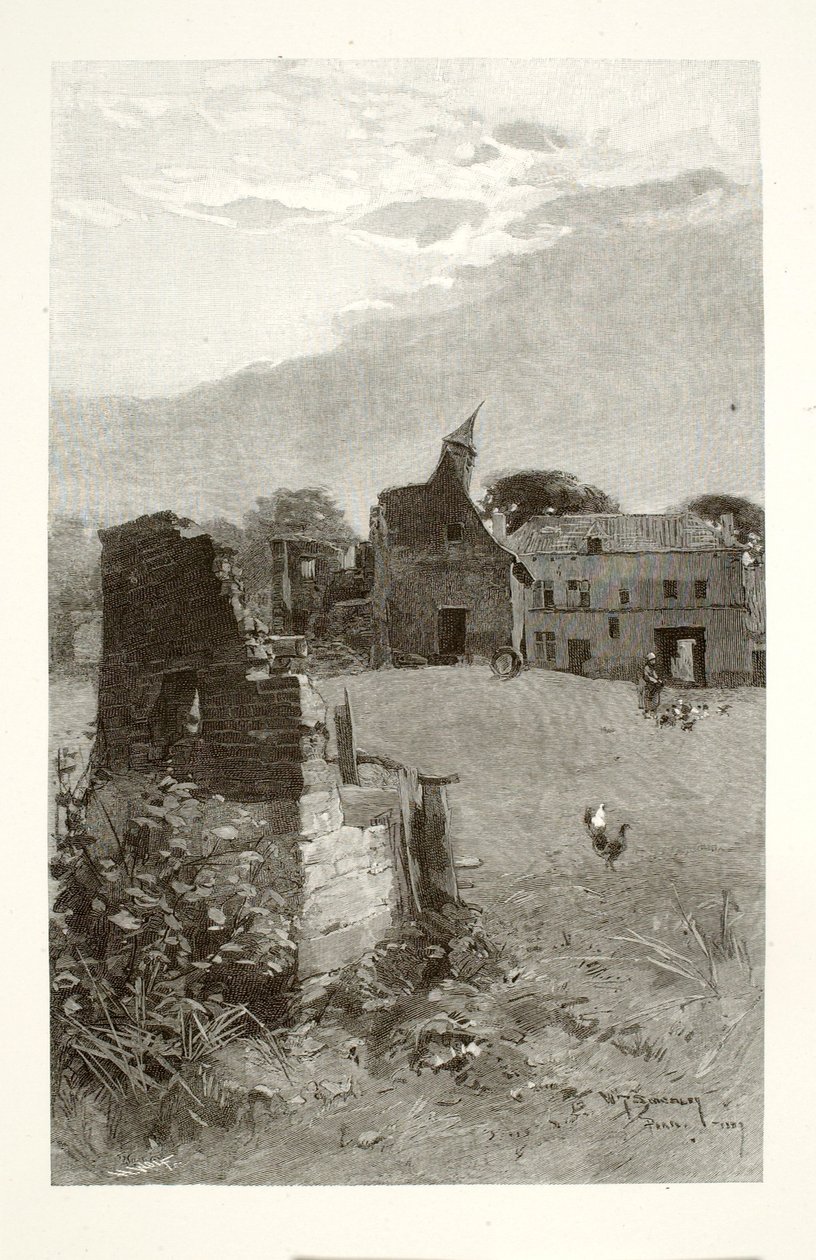 De ruïnes van Hougomont door Henry Wolf