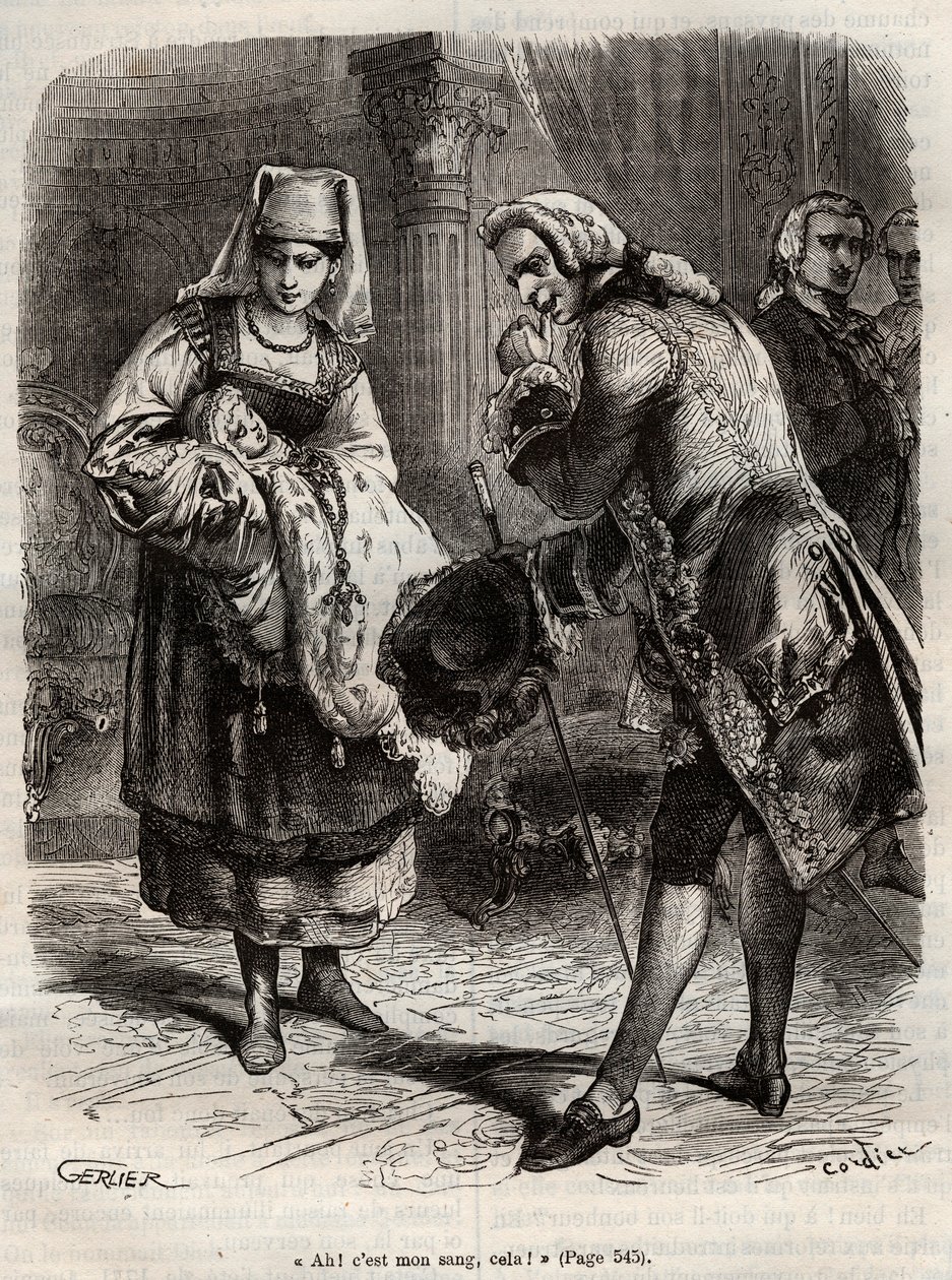 De geboorte van Louise Auguste, hertogin van Augustenborg (gravure) door Henry de Kock