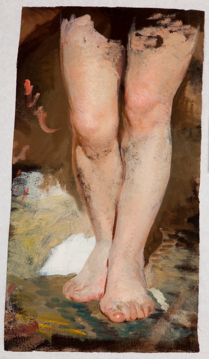 Studie van de benen (Phryne) naar het schilderij "Phryne op de viering van Poseidon in Eleusis". door Henryk Siemiradzki