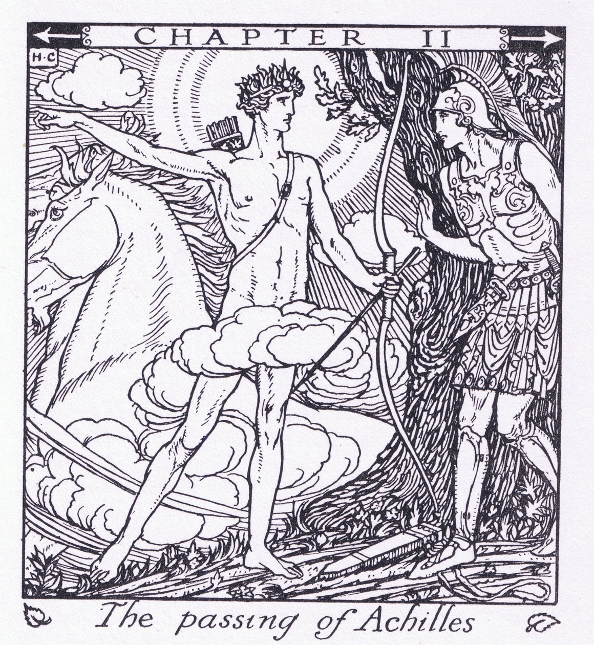 De dood van Achilles door Herbert Cole