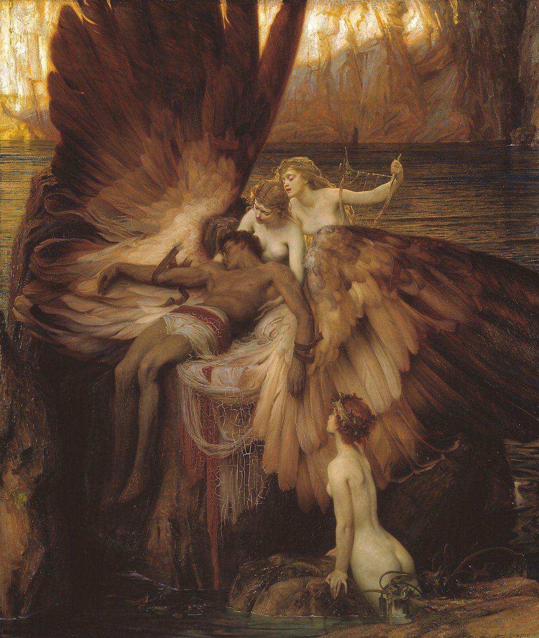 De klaagzang voor Icarus door Herbert James Draper