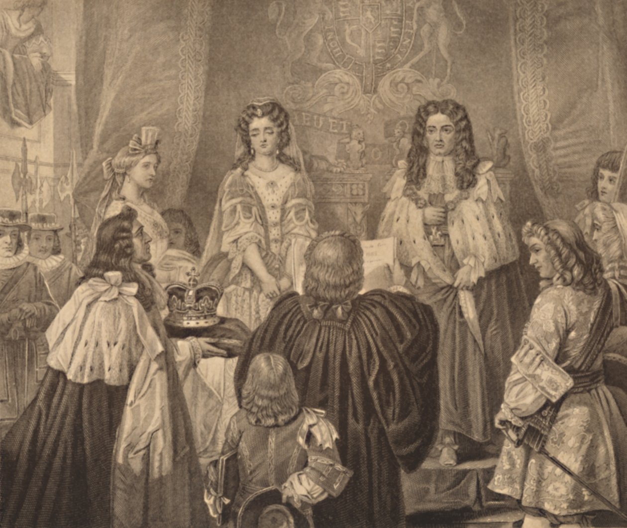 De Kroon Aangeboden aan Willem en Mary, 1689 door Herbert Bourne