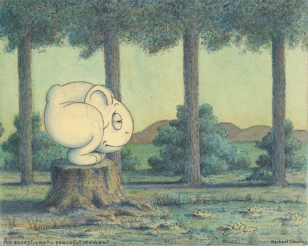 Een uitzonderlijk vredig moment, ca. 1910 door Herbert E. Crowley