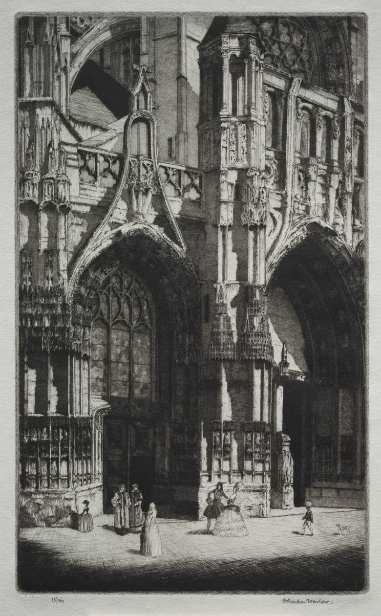 Notre Dame van Caudebec, Frankrijk door Herbert Gordon Warlow