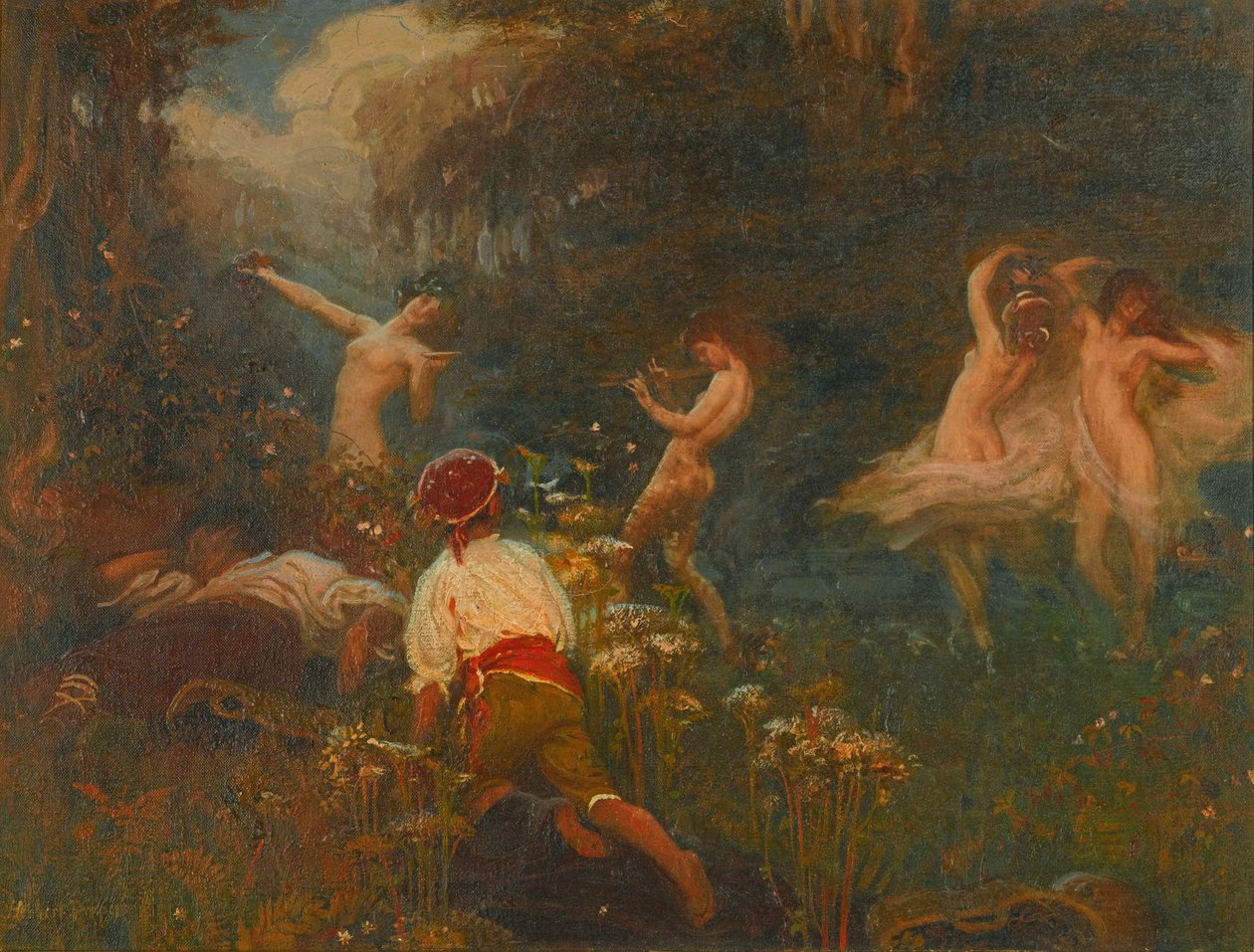Eerste schets voor The Vintage Morn door Herbert James Draper