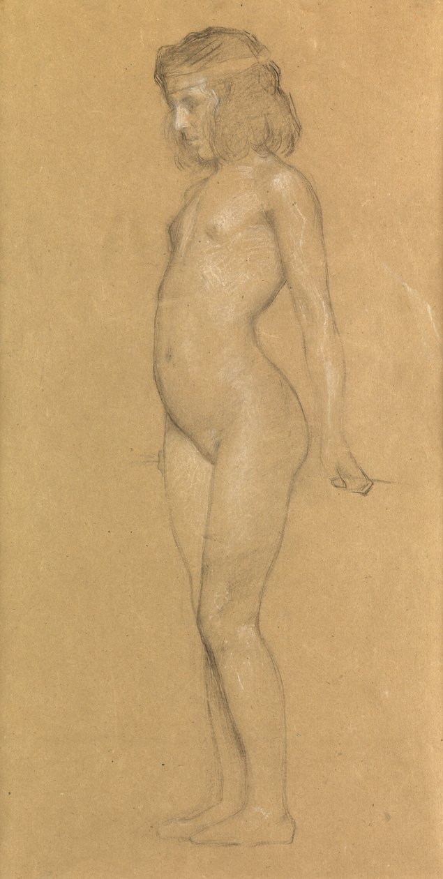 Studie voor "De Slepend Wolken van Glorie", 1898 door Herbert James Draper