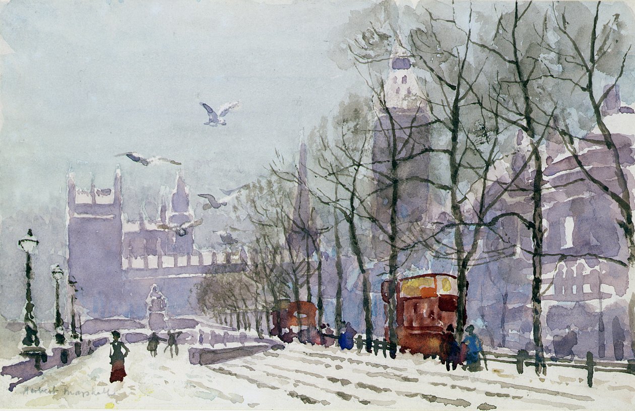 Een Winterdag, Westminster door Herbert Menzies Marshall