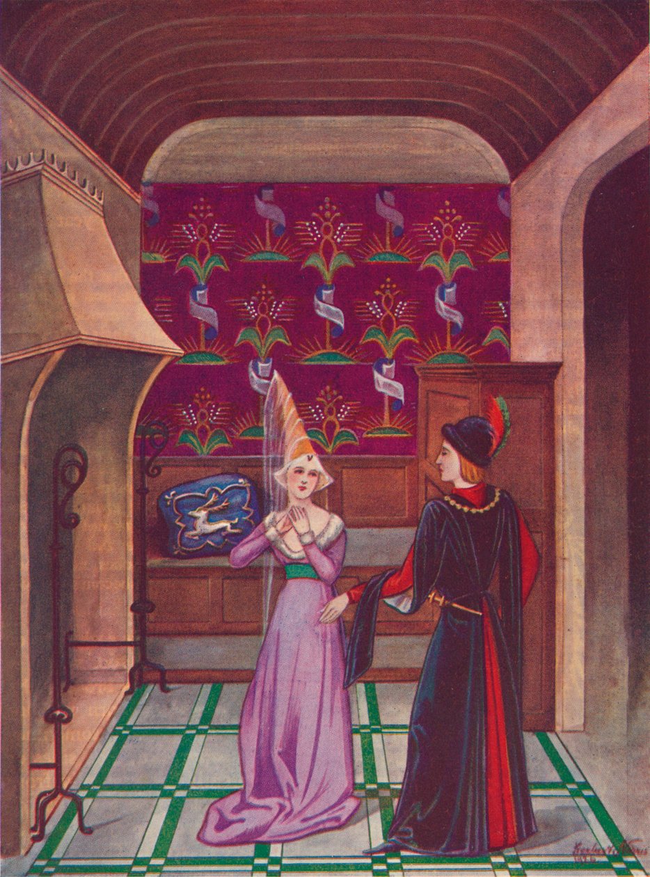 Een interieur. Eind vijftiende eeuw, 1926 door Herbert Norris