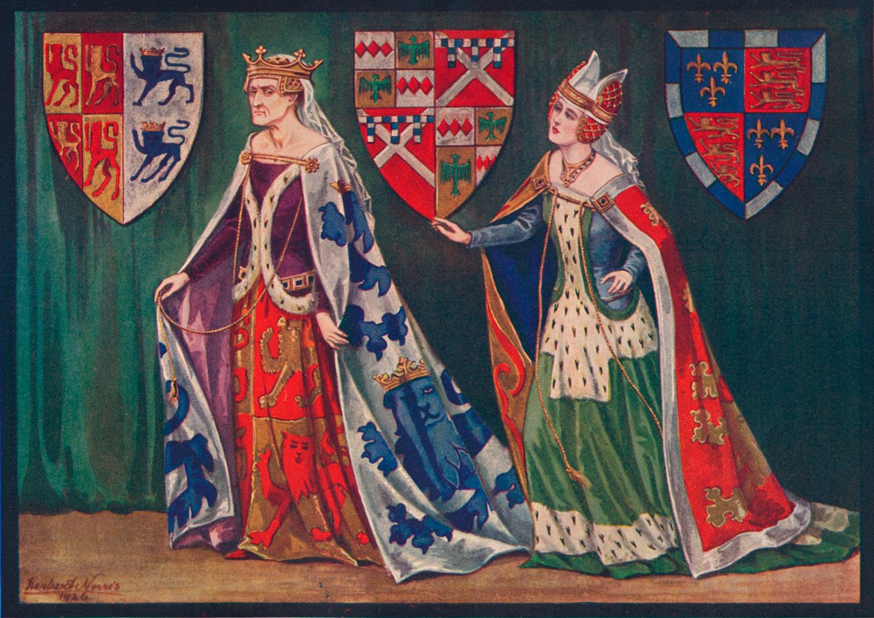 Margaret, Prinses van Wales, 1410. Joice, Lady Tiptoft, 1460, 1926 door Herbert Norris