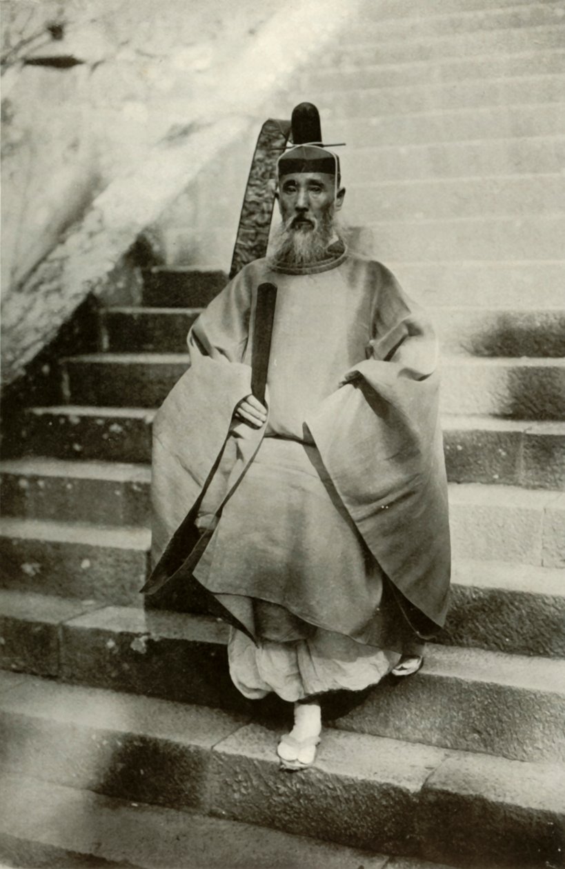 Een Shinto Priester, 1910 door Herbert Ponting