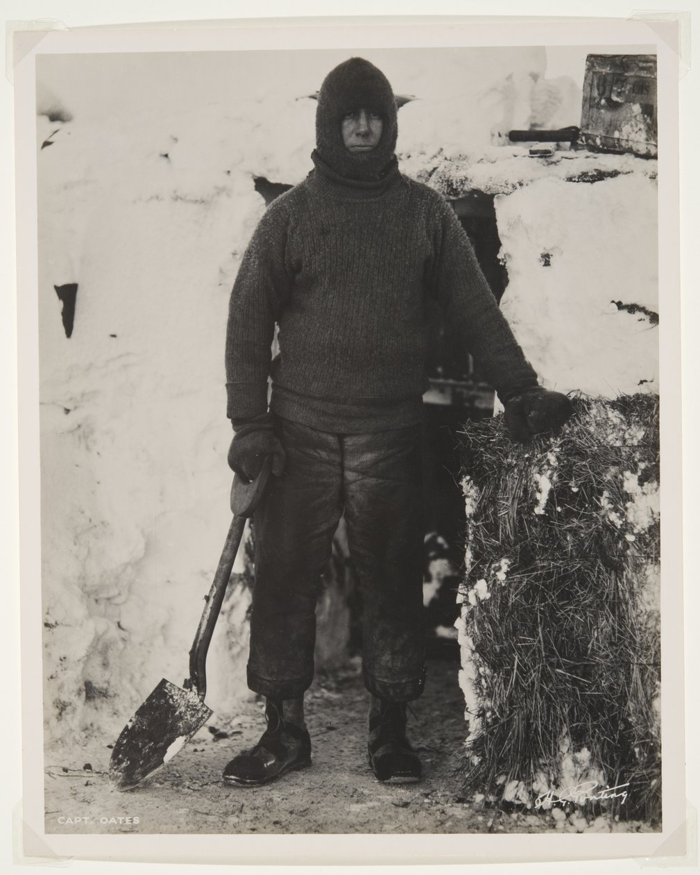 Kapitein Oates tijdens de Terra Nova-expeditie (1910-13) naar de Zuidpool door Herbert Ponting