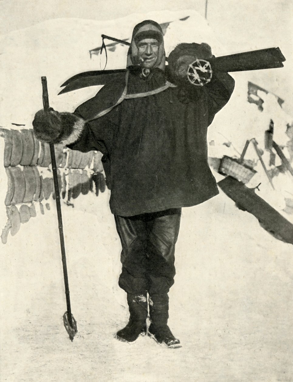 Onderofficier Crean die de Albert Medaille ontving, 1911, 1913 door Herbert Ponting