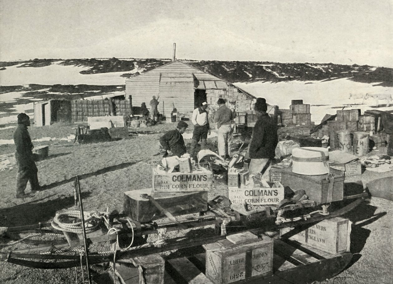 De toestand van zaken een week na de landing, 1911, 1913 door Herbert Ponting