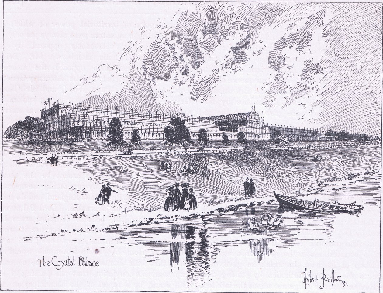 Het Crystal Palace in Hyde Park Londen, 1851 AD door Herbert Railton