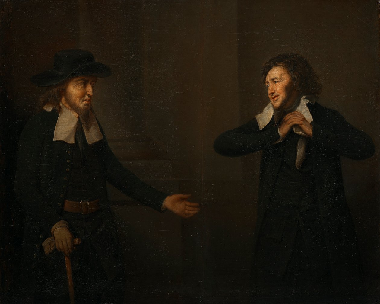Shylock en Tubal uit "De Koopman van Venetië" door Herbert Stoppelaer