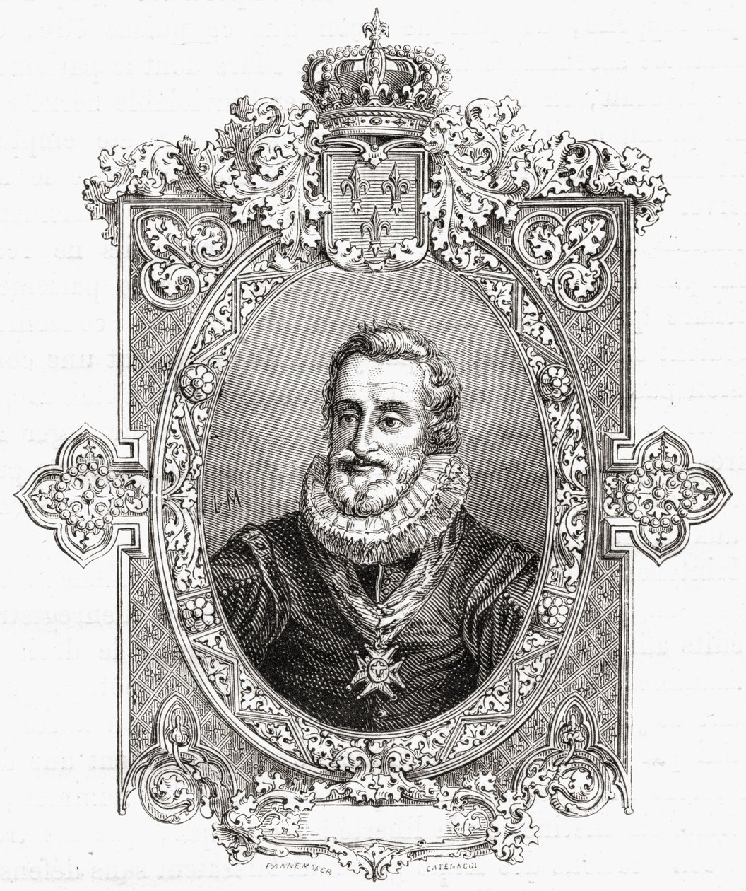 Henri IV, gegraveerd door Pannemaker-Ligny, uit 