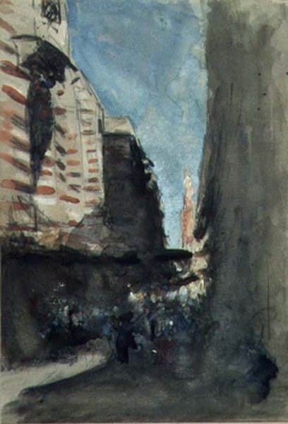 Een straat in Caïro door Hercules Brabazon Brabazon