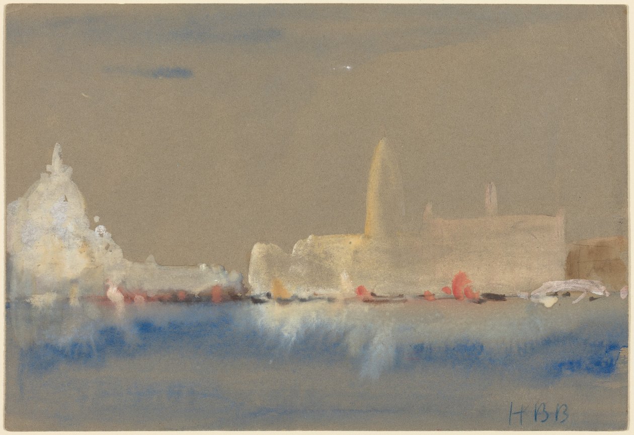 De Salute en het Palazzo Ducale gezien vanaf het Bacino di San Marco door Hercules Brabazon Brabazon