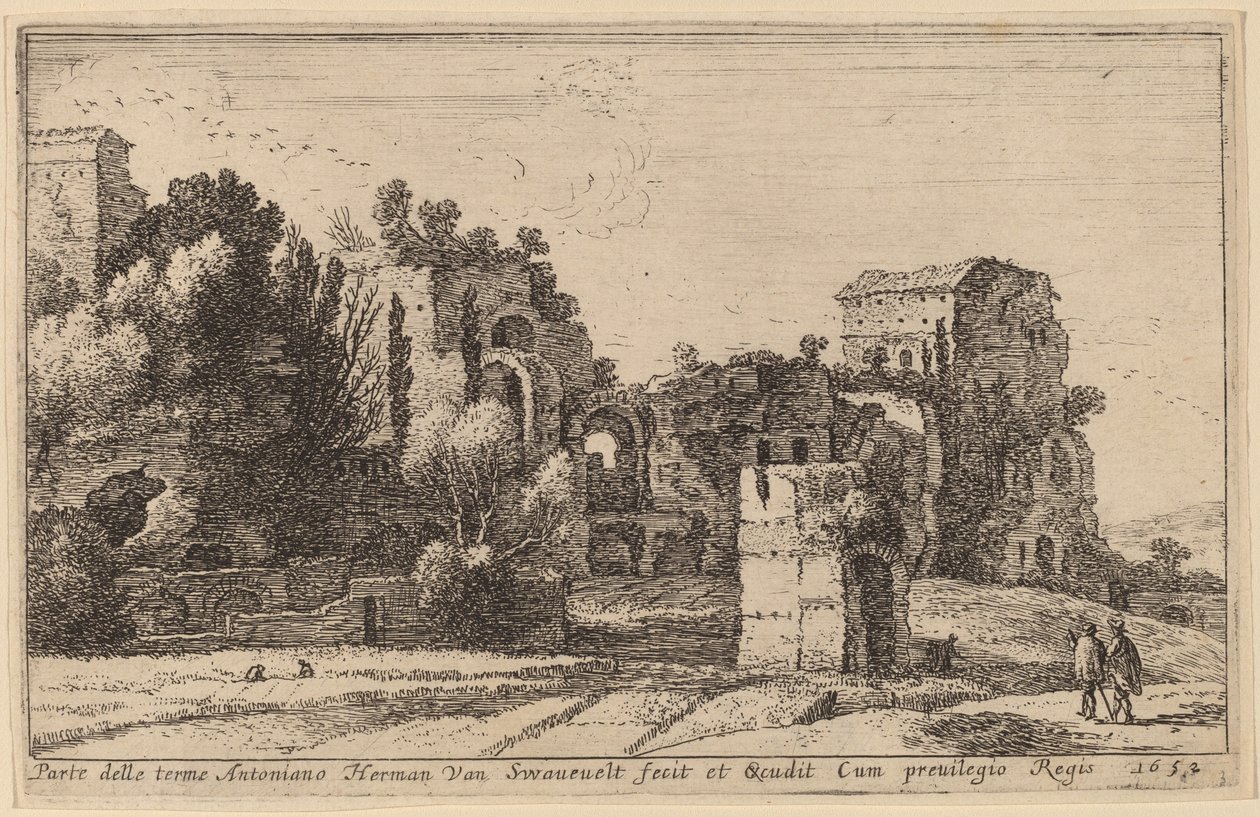De Baden van Caracalla door Herman van Swanevelt