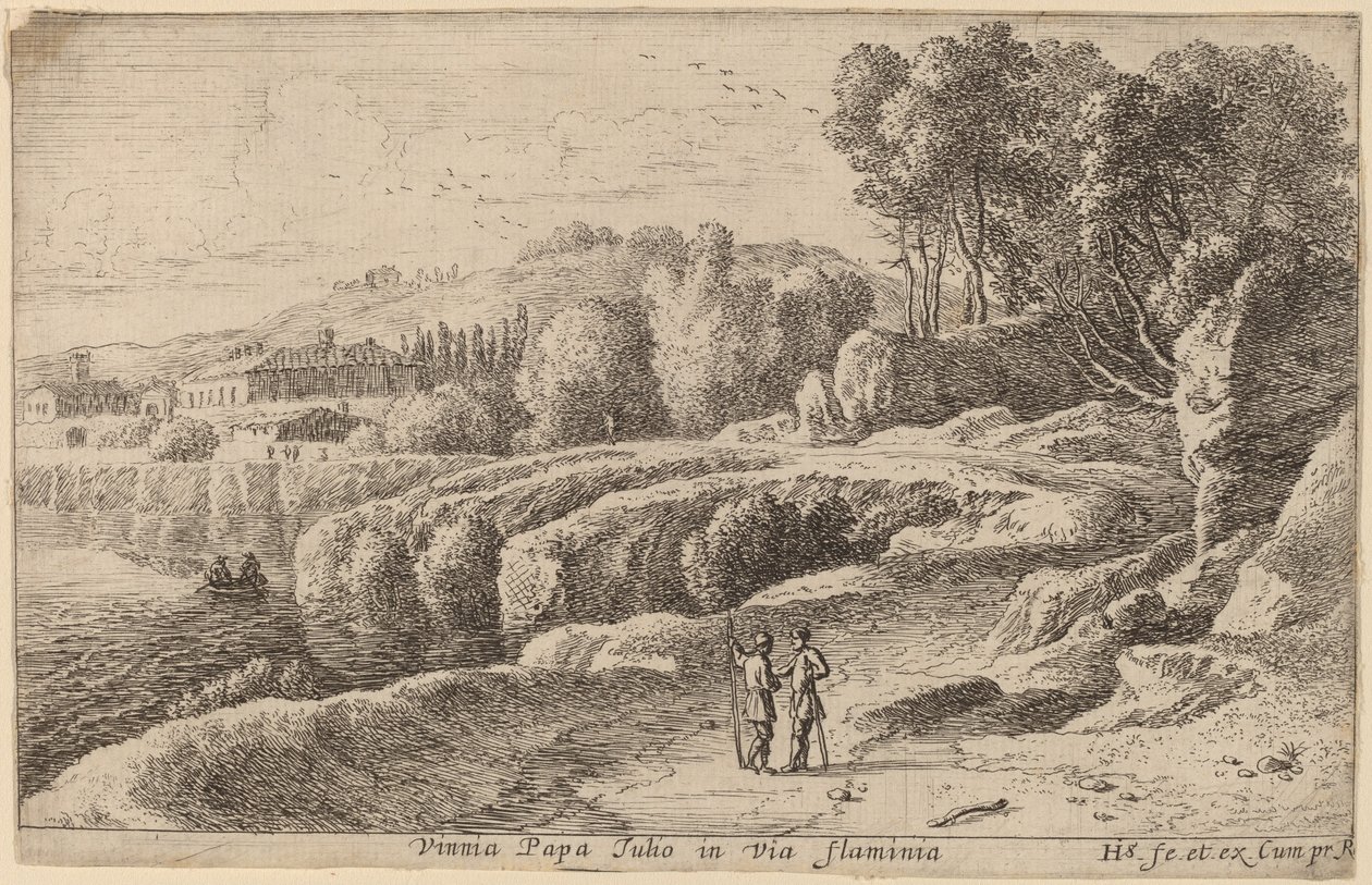 Wijngaard van paus Julius aan de Via Flaminia door Herman van Swanevelt