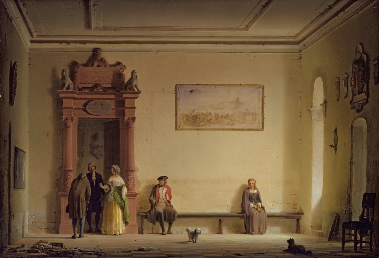 De Wachtkamer, 1857 door Hermann Dyck
