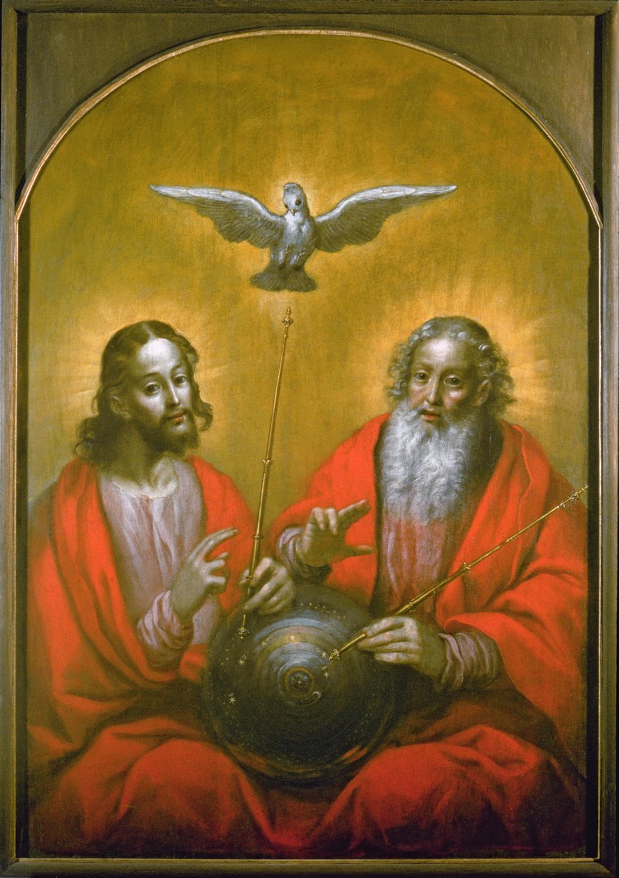 De Heilige Geest met een model van Ptolemaeus