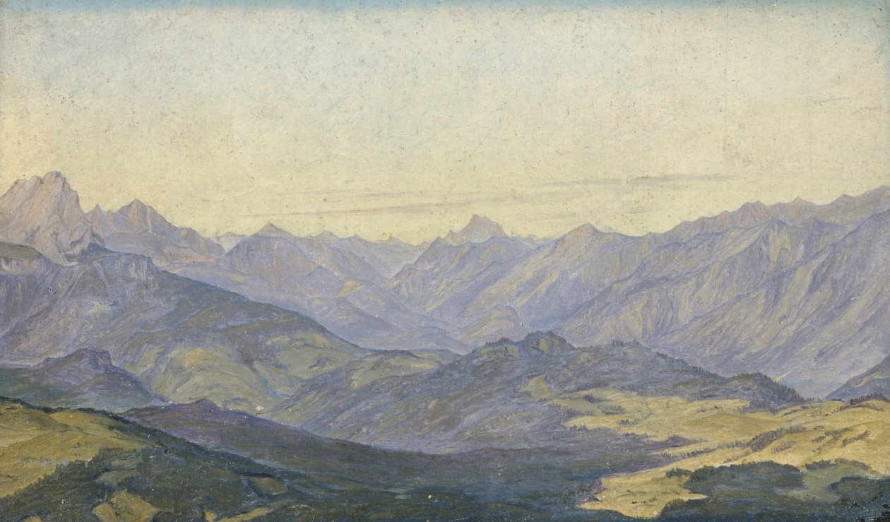 Bergvallei in Oberbayern door Hermann Kauffmann