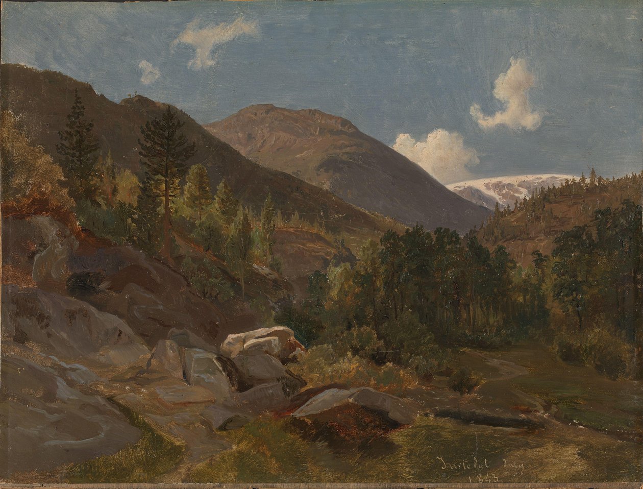 Noors landschap door Hermann Kauffmann the Elder