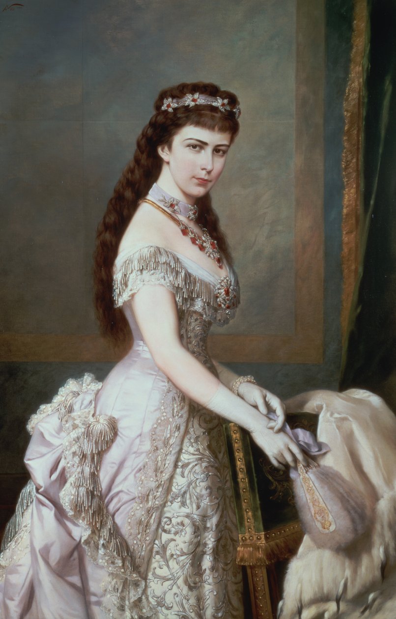 Elizabeth van Beieren (1837-98), vrouw van Franz Joseph I van Oostenrijk (1830-1916) door Hermann Nigg