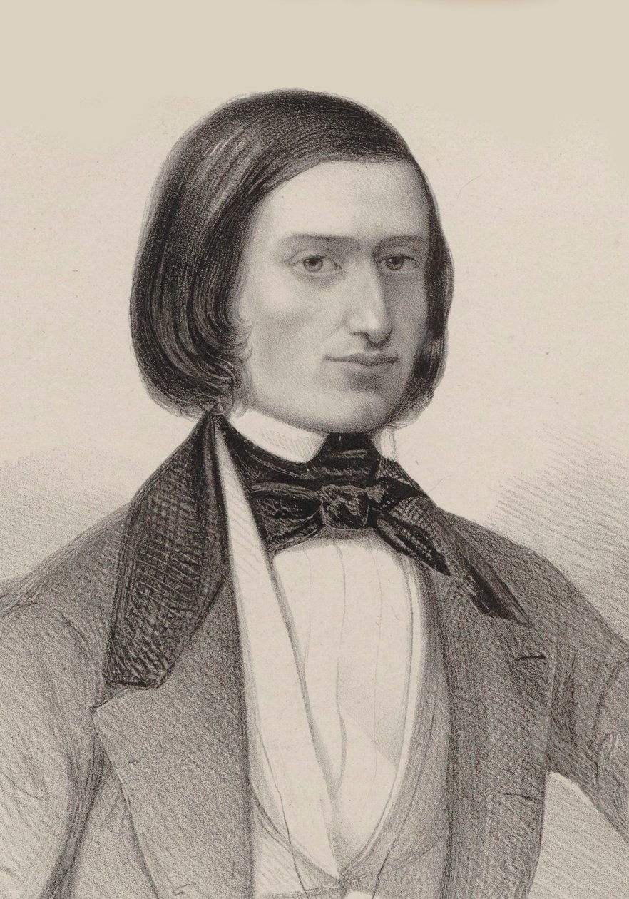 Portret van Jacques Offenbach 1819-1880, 1846 door Hermann Raunheim