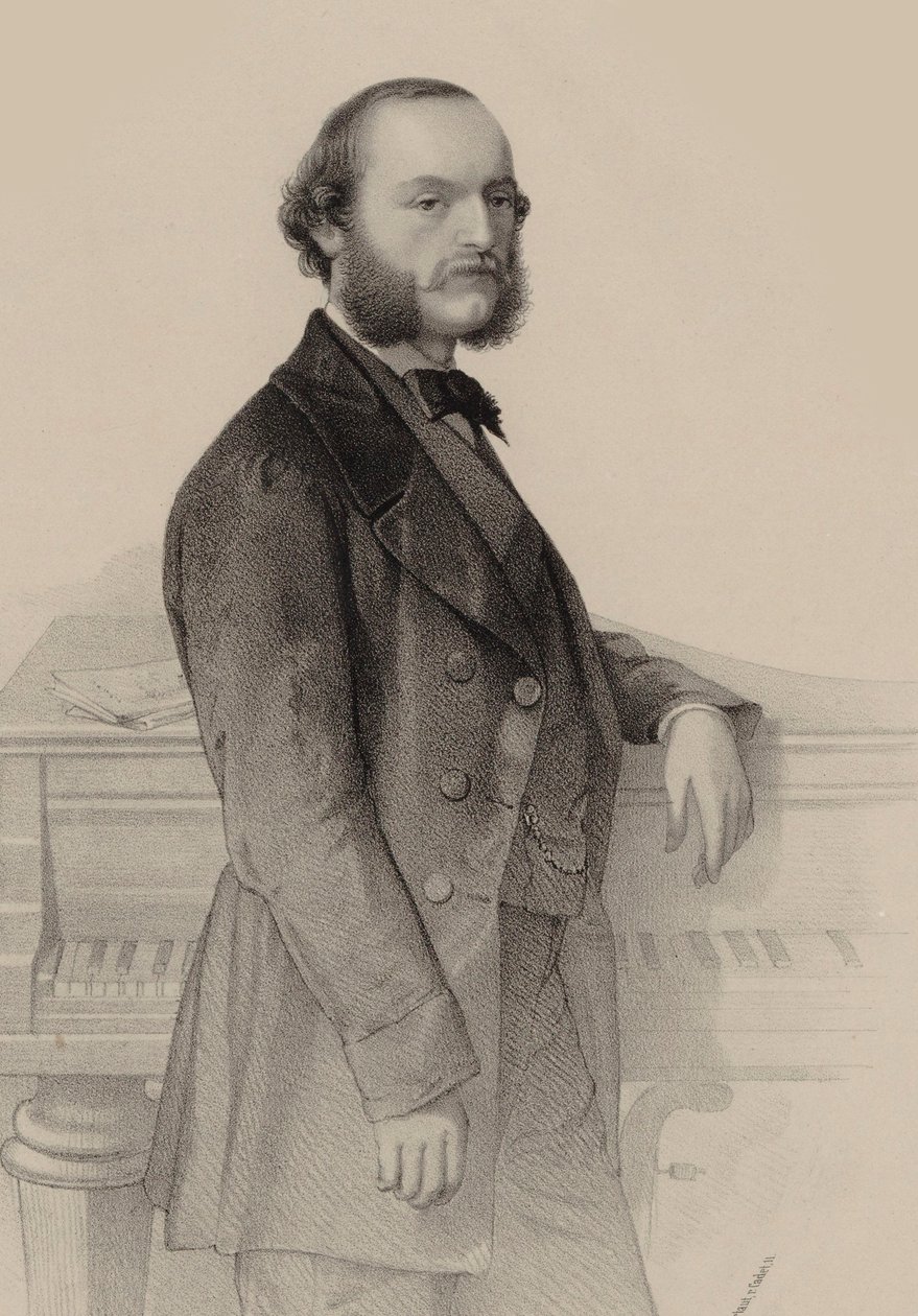 Portret van de pianist en componist Désiré Magnus 1828-1884 door Hermann Raunheim