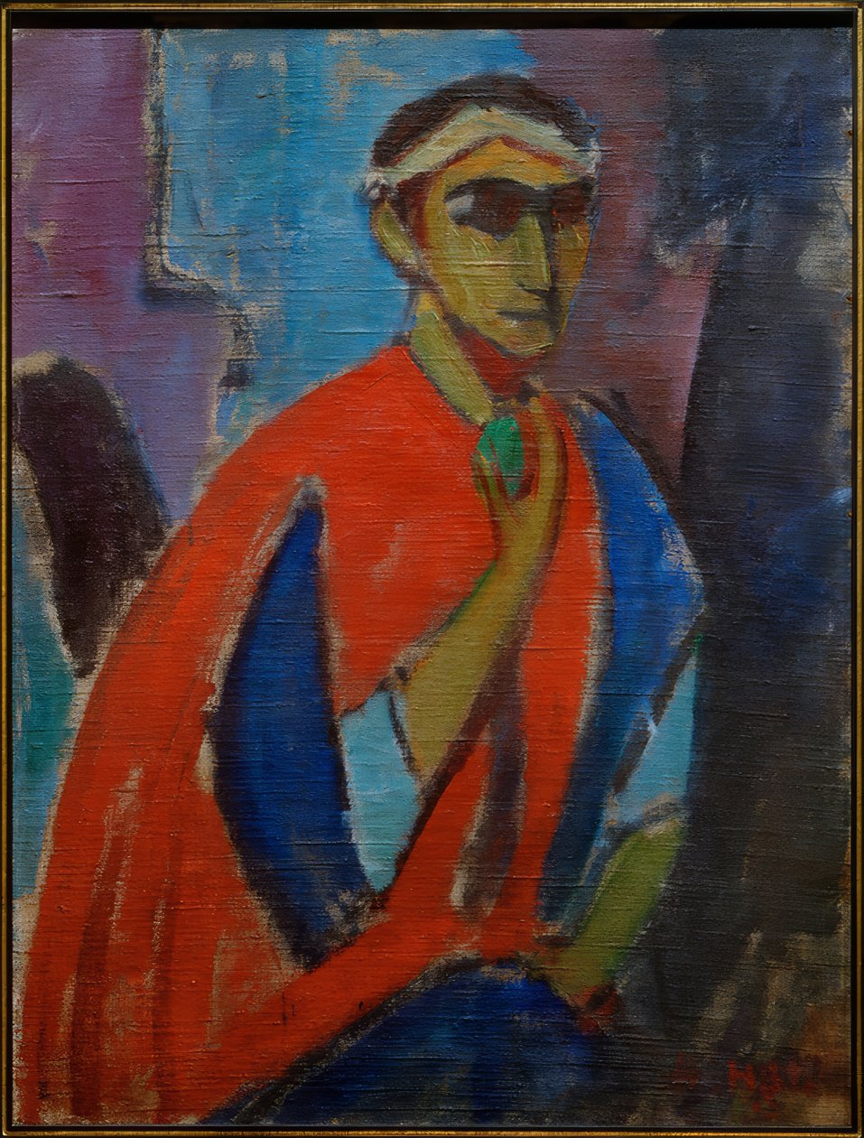 Zelfportret in kostuum (De Romein) door Hermann Stenner