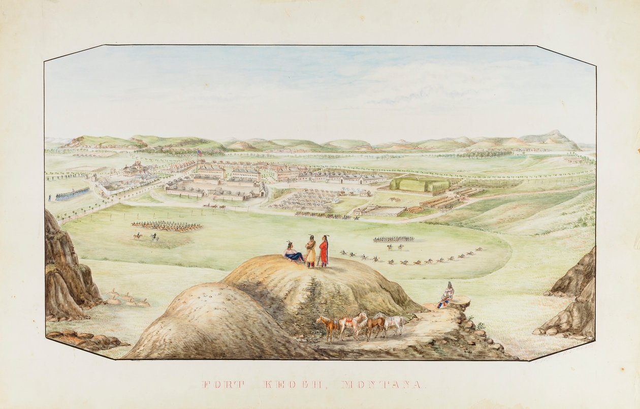 Fort Keogh, Montana Grondgebied door Hermann Stieffel