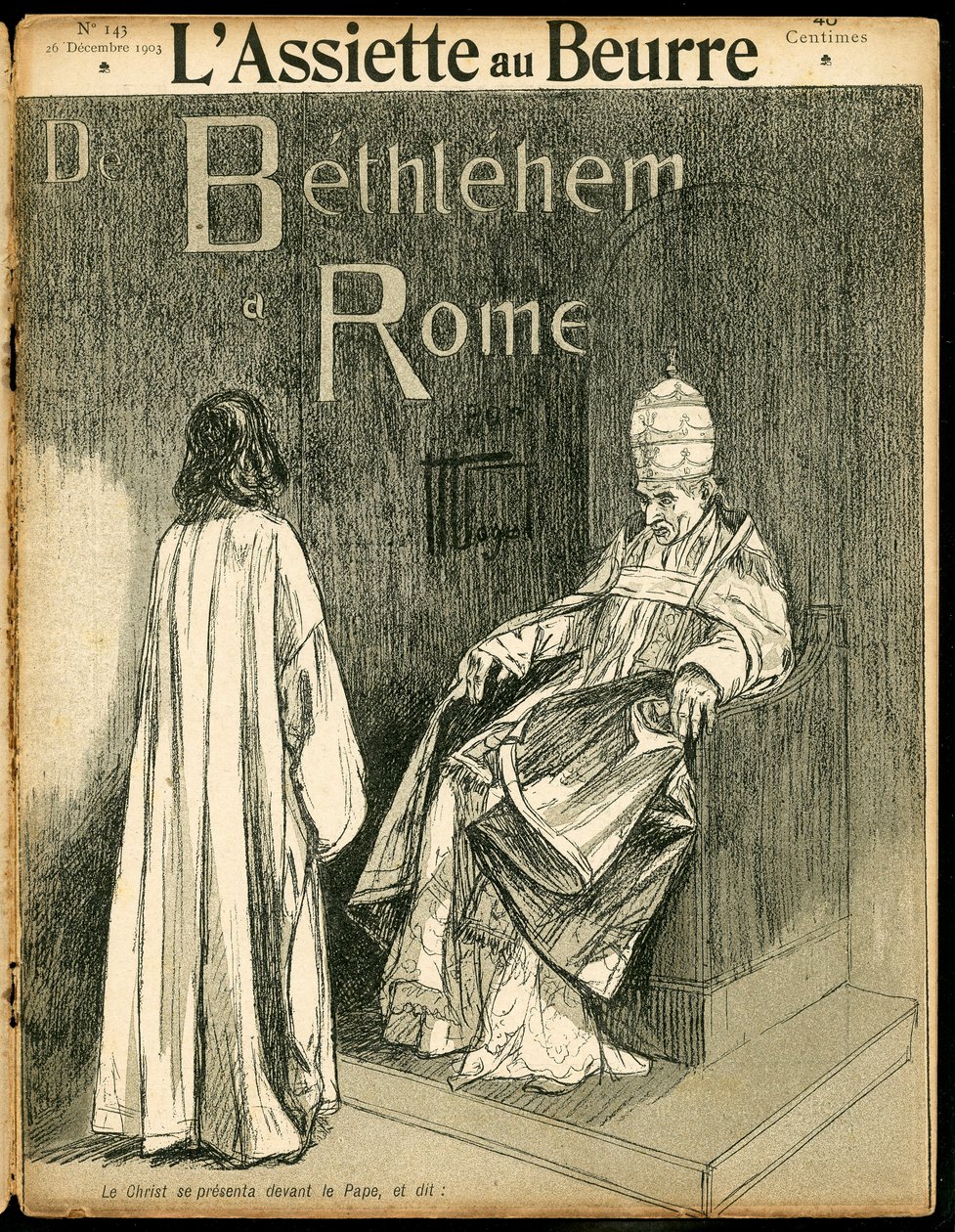 Omslag van "De Boterplaat", nummer 143, Satirique en N & B door Hermann Vogel