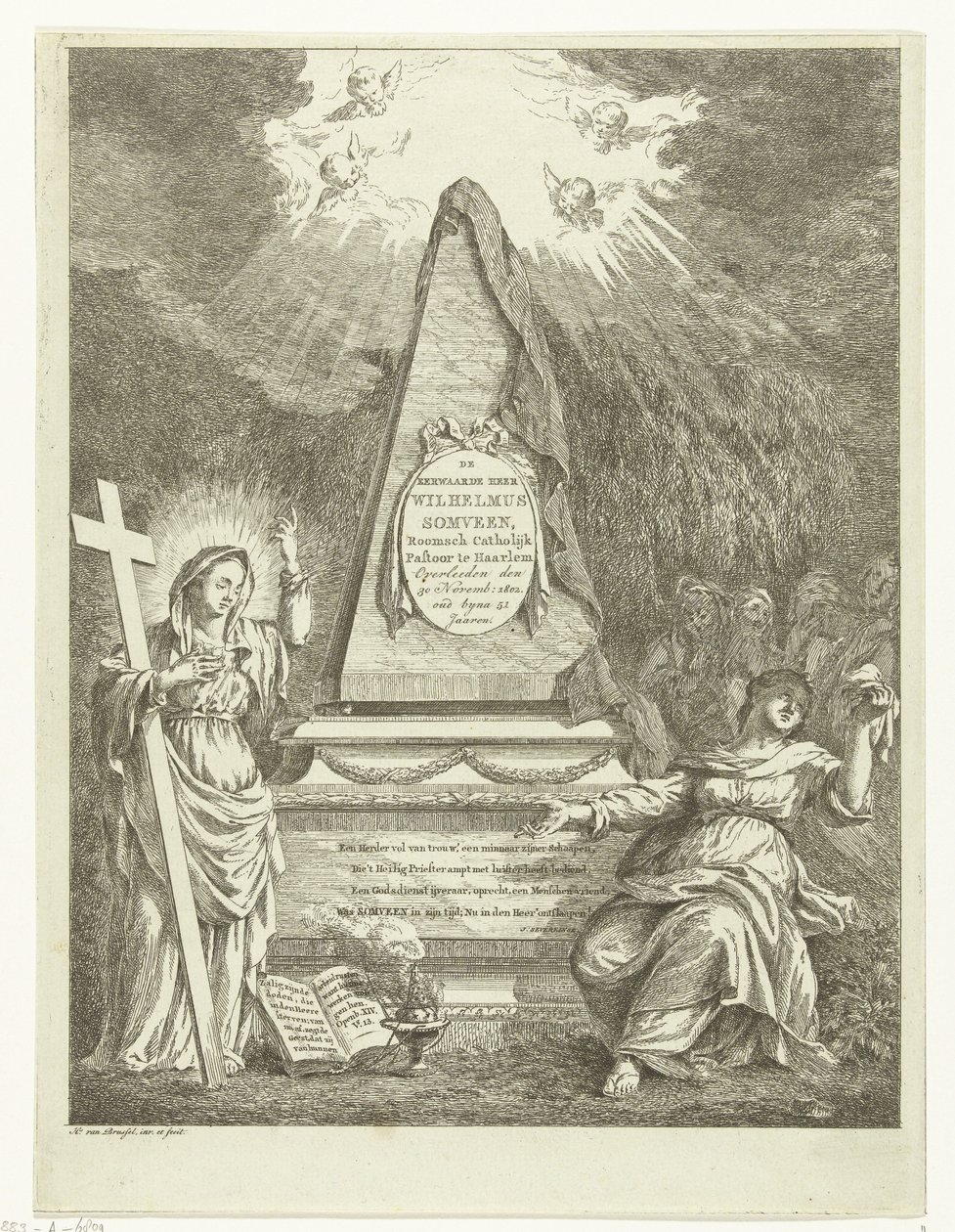 Monument voor Wilhelmus Somveen door Hermanus van Brussel