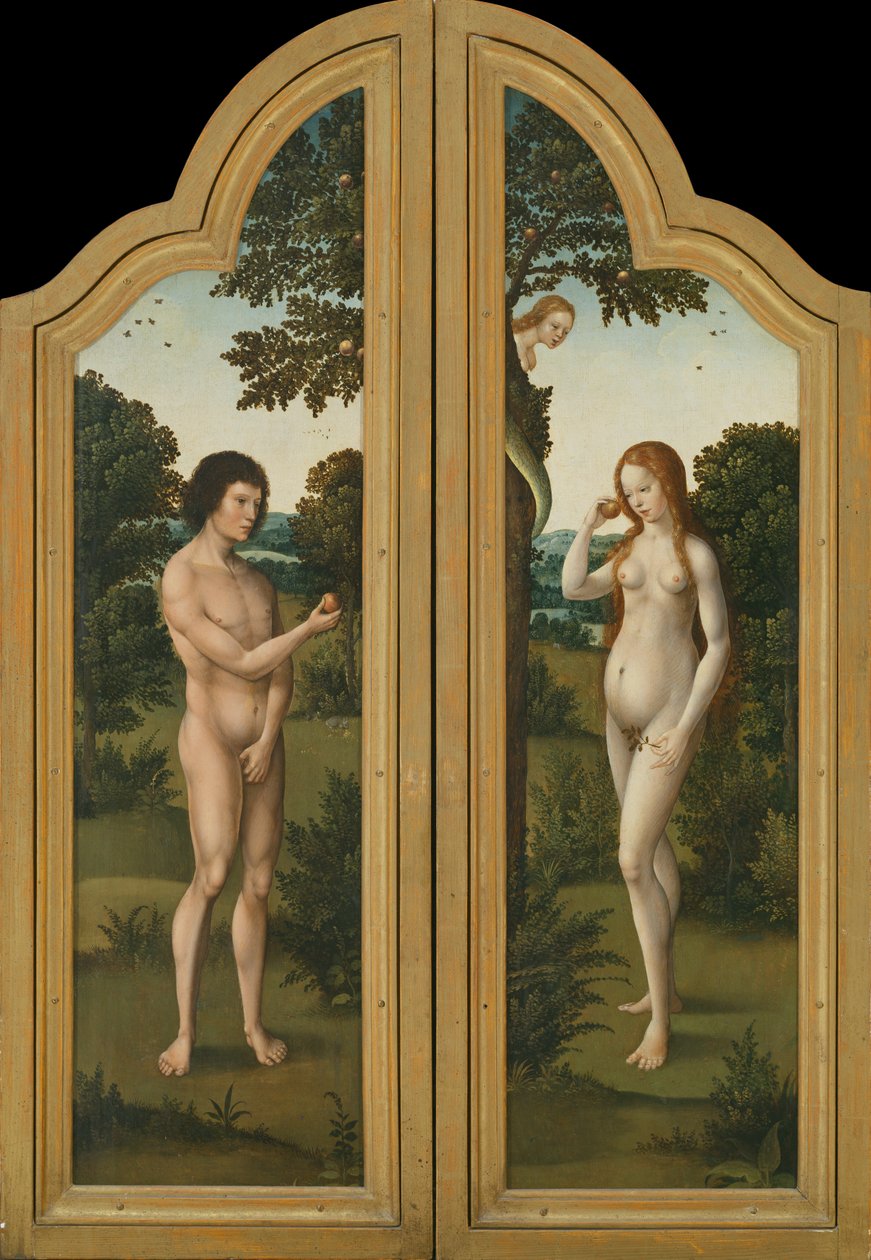 Adam en Eva door Herri met de (c.1510 p.1550) Bles
