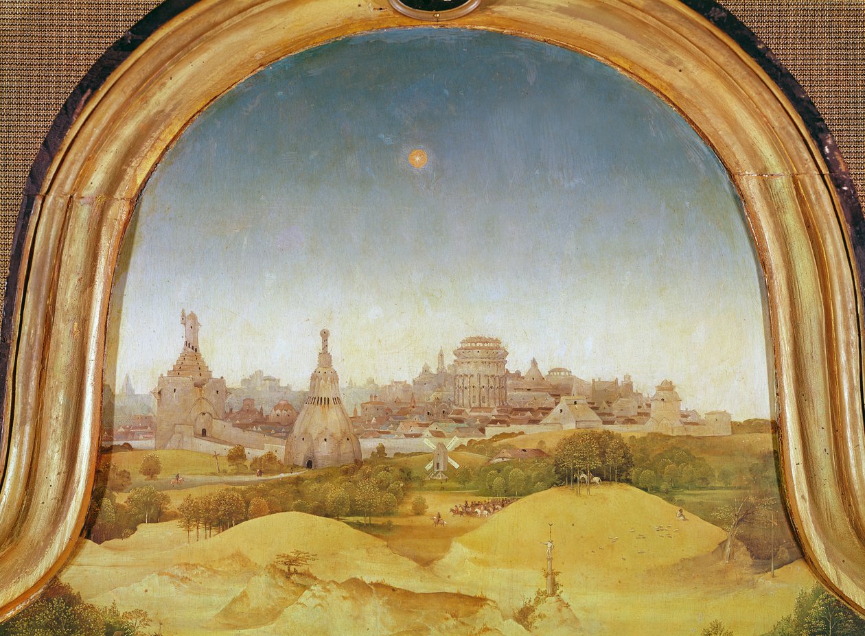 Detail van het centrale paneel van de Aanbidding der Wijzen, 1510 door Hieronymus Bosch
