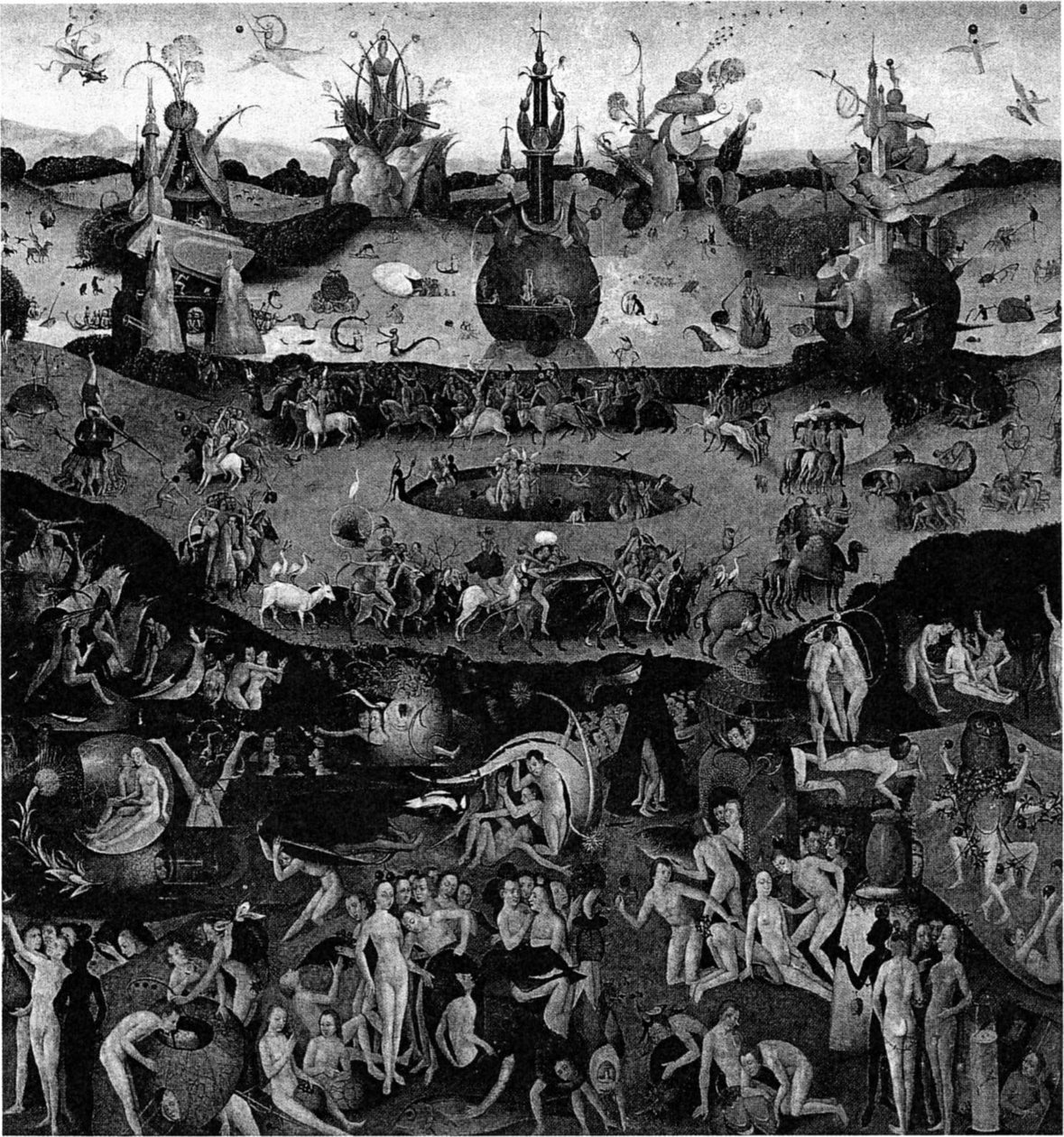 Olie overgebracht van paneel naar doek door Hieronymus Bosch
