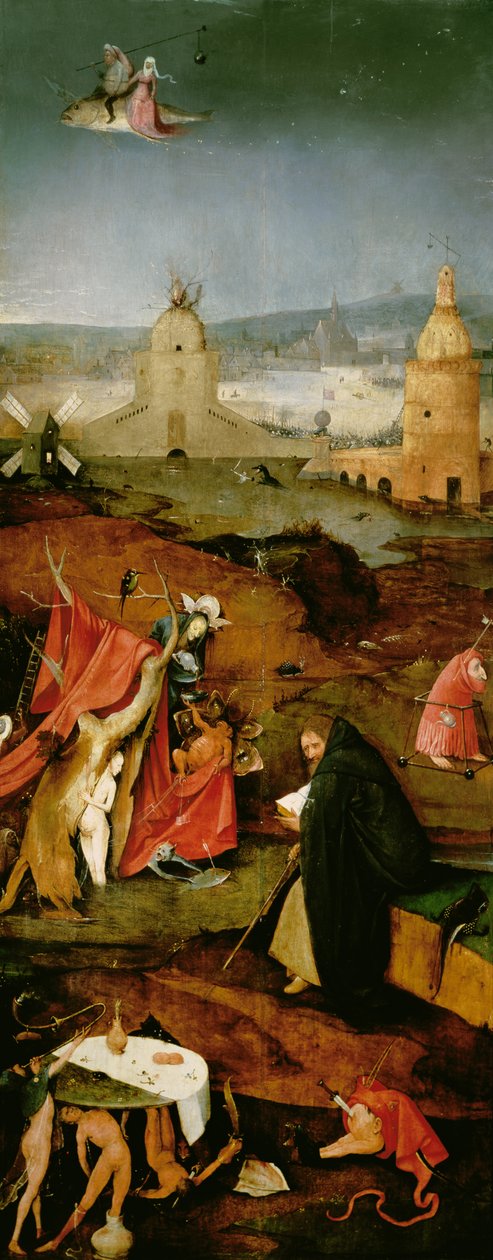 Verleiding van St. Antonius (rechter paneel) door Hieronymus Bosch